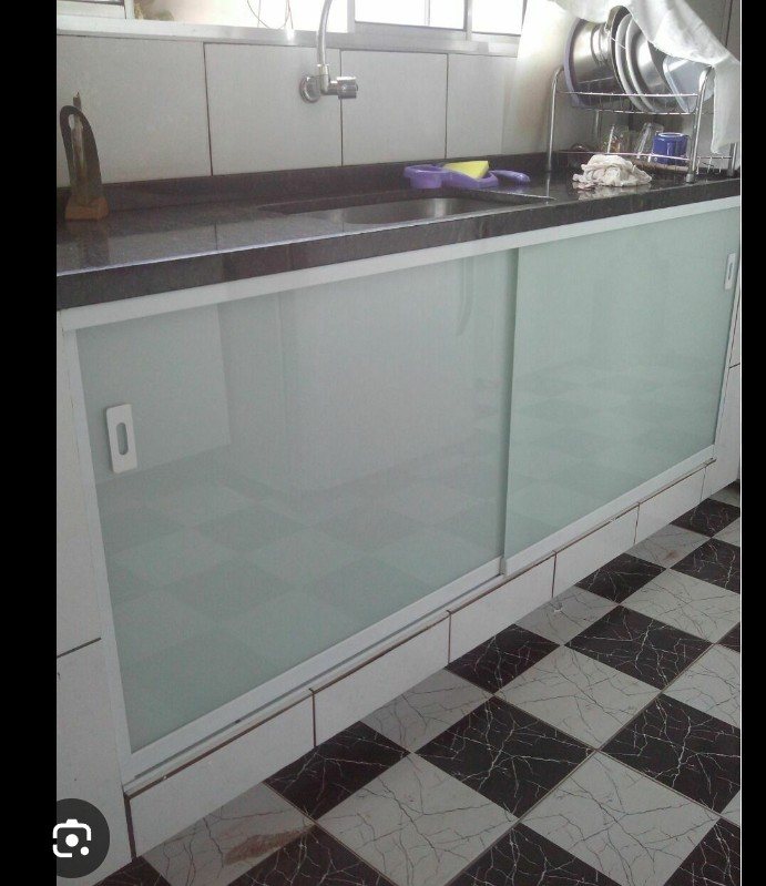 Vidro aplicado em ambiente de cozinha
